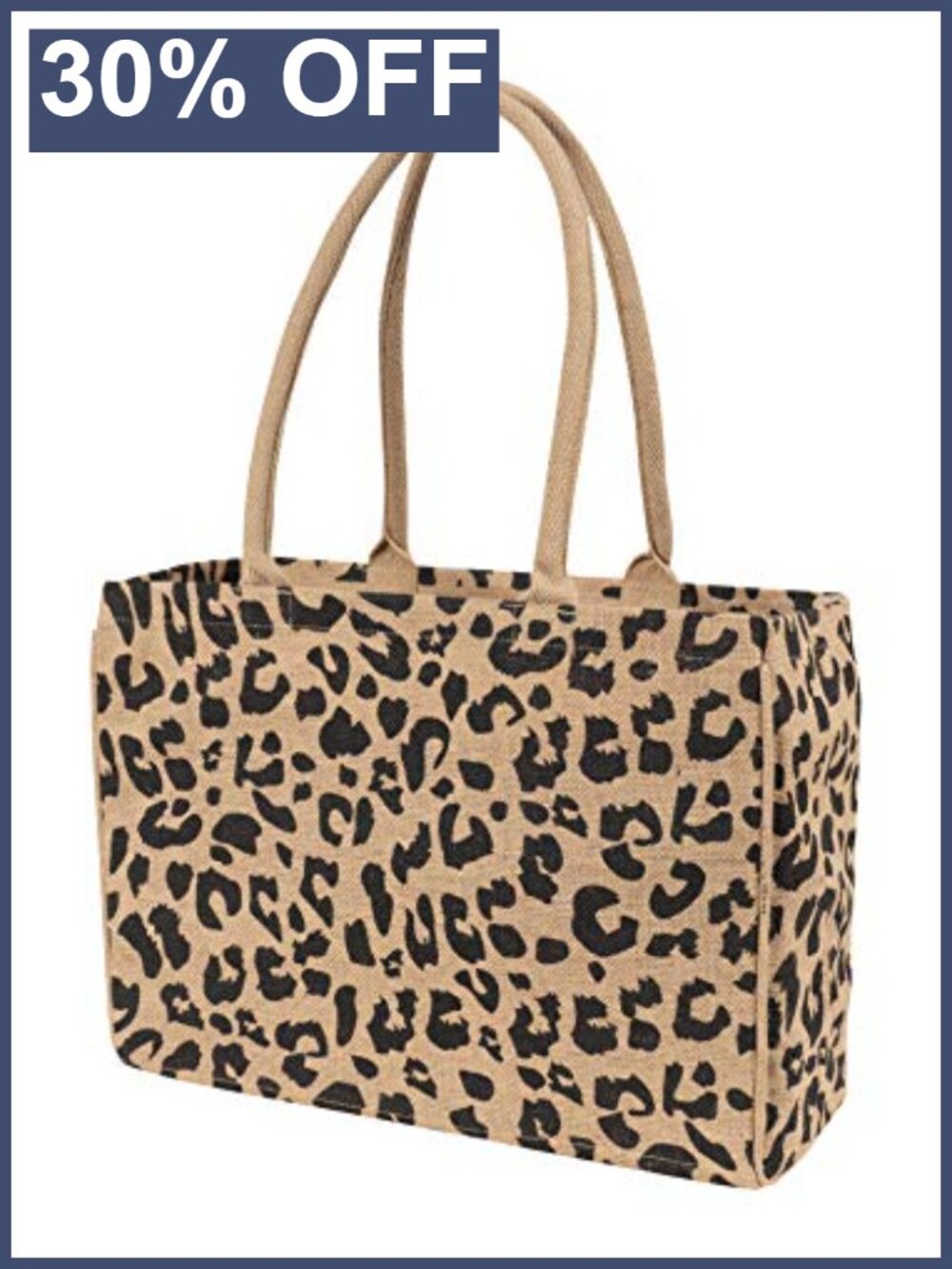 Jute Market Tote Bag with Handles Reusable Grocery Beach Bag